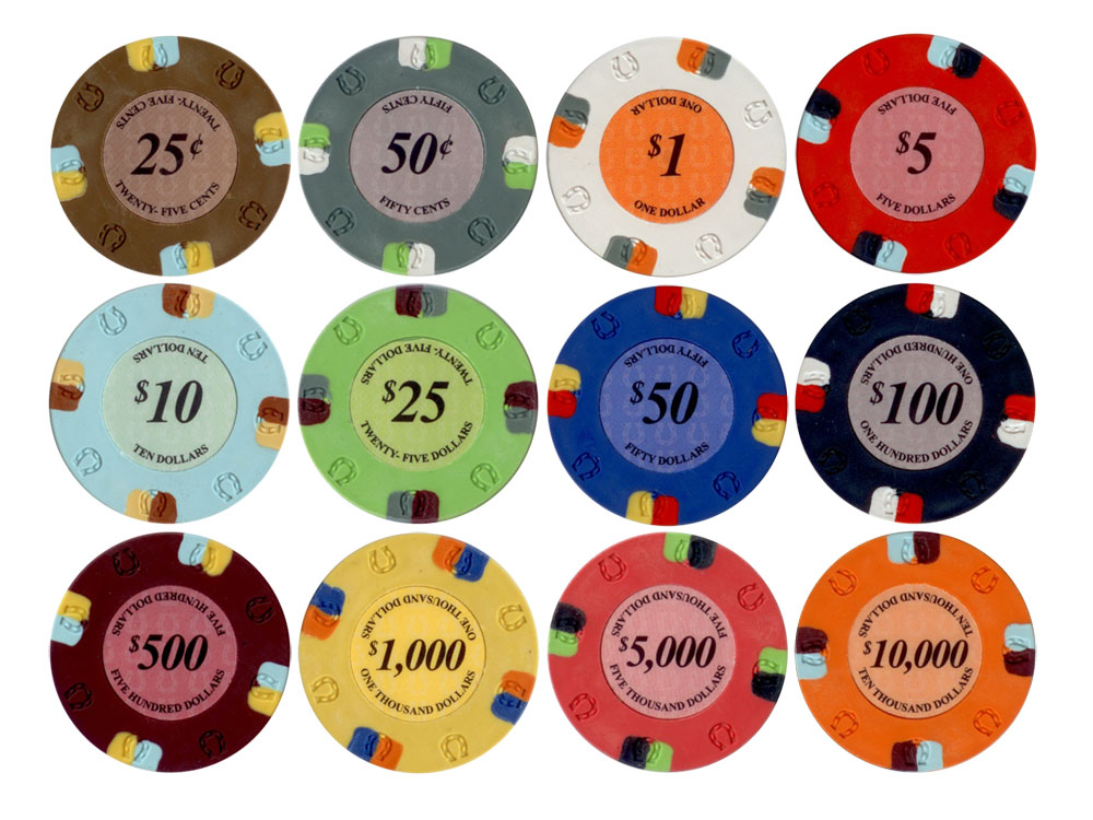Poker chip values by color chart