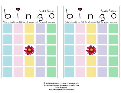 Home Made Bingo Cards